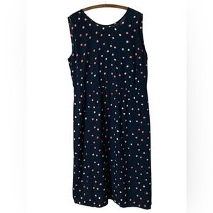 Sugarhill Brighton Dress Size 14 Polka Dot Cut Out Tie Midi Summer Blue Pink